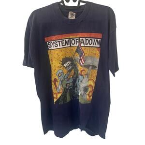 Vintage 90’s System of a Down Mushroom Cloud Shirt *Rare Back Print* Size XL